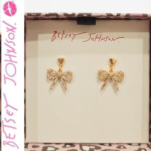 Betsey Johnson Bow Drop Earrings